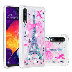 Coque Silicone Housse Etui Gel Bling-Bling S03 pour Samsung Galaxy A30S Rose