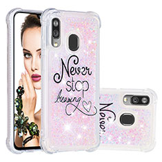Coque Silicone Housse Etui Gel Bling-Bling S03 pour Samsung Galaxy A40 Mixte