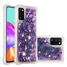 Coque Silicone Housse Etui Gel Bling-Bling S03 pour Samsung Galaxy A41 Violet