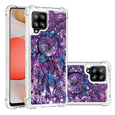 Coque Silicone Housse Etui Gel Bling-Bling S03 pour Samsung Galaxy A42 5G Violet