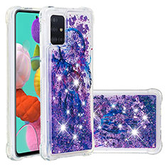Coque Silicone Housse Etui Gel Bling-Bling S03 pour Samsung Galaxy A51 4G Violet