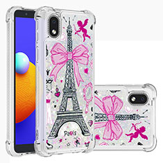 Coque Silicone Housse Etui Gel Bling-Bling S03 pour Samsung Galaxy M01 Core Rose
