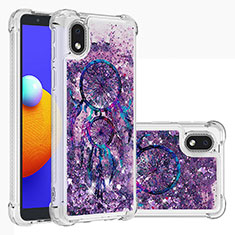 Coque Silicone Housse Etui Gel Bling-Bling S03 pour Samsung Galaxy M01 Core Violet