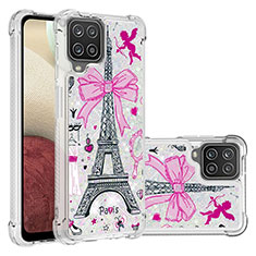 Coque Silicone Housse Etui Gel Bling-Bling S03 pour Samsung Galaxy M12 Rose