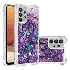 Coque Silicone Housse Etui Gel Bling-Bling S03 pour Samsung Galaxy M32 5G Violet