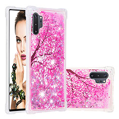 Coque Silicone Housse Etui Gel Bling-Bling S03 pour Samsung Galaxy Note 10 Plus 5G Rose Rouge
