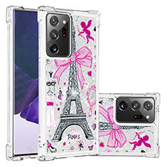 Coque Silicone Housse Etui Gel Bling-Bling S03 pour Samsung Galaxy Note 20 Ultra 5G Rose