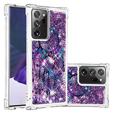 Coque Silicone Housse Etui Gel Bling-Bling S03 pour Samsung Galaxy Note 20 Ultra 5G Violet