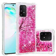 Coque Silicone Housse Etui Gel Bling-Bling S03 pour Samsung Galaxy S10 Lite Rose Rouge