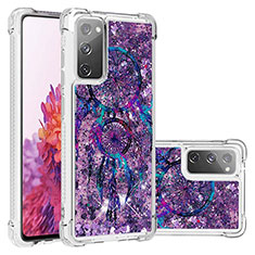 Coque Silicone Housse Etui Gel Bling-Bling S03 pour Samsung Galaxy S20 FE 4G Violet