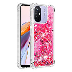 Coque Silicone Housse Etui Gel Bling-Bling S03 pour Xiaomi Poco C55 Rose Rouge