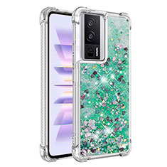 Coque Silicone Housse Etui Gel Bling-Bling S03 pour Xiaomi Poco F5 Pro 5G Vert
