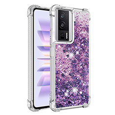 Coque Silicone Housse Etui Gel Bling-Bling S03 pour Xiaomi Poco F5 Pro 5G Violet