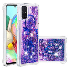 Coque Silicone Housse Etui Gel Bling-Bling S04 pour Samsung Galaxy A71 4G A715 Violet