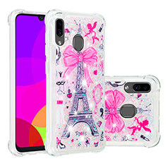 Coque Silicone Housse Etui Gel Bling-Bling S04 pour Samsung Galaxy M10S Rose
