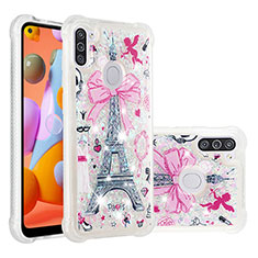 Coque Silicone Housse Etui Gel Bling-Bling S04 pour Samsung Galaxy M11 Rose