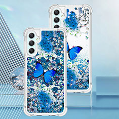 Coque Silicone Housse Etui Gel Bling-Bling YB1 pour Samsung Galaxy A25 5G Bleu