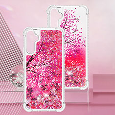 Coque Silicone Housse Etui Gel Bling-Bling YB1 pour Samsung Galaxy A34 5G Rose Rouge