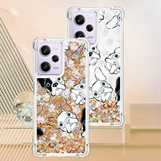 Coque Silicone Housse Etui Gel Bling-Bling YB1 pour Xiaomi Redmi Note 12 Pro 5G Or