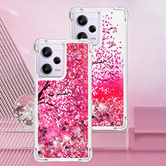 Coque Silicone Housse Etui Gel Bling-Bling YB1 pour Xiaomi Redmi Note 12 Pro 5G Rose Rouge