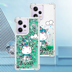 Coque Silicone Housse Etui Gel Bling-Bling YB1 pour Xiaomi Redmi Note 12 Pro 5G Vert