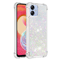 Coque Silicone Housse Etui Gel Bling-Bling YB3 pour Samsung Galaxy A04 4G Argent