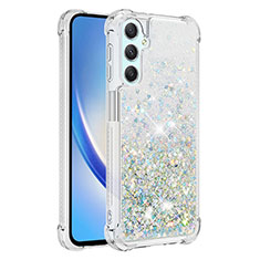 Coque Silicone Housse Etui Gel Bling-Bling YB3 pour Samsung Galaxy A25 5G Bleu Clair