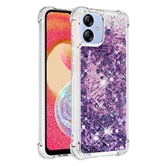 Coque Silicone Housse Etui Gel Bling-Bling YB3 pour Samsung Galaxy M04 Violet