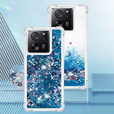 Coque Silicone Housse Etui Gel Bling-Bling YB3 pour Xiaomi Mi 13T 5G Bleu