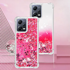 Coque Silicone Housse Etui Gel Bling-Bling YB3 pour Xiaomi Redmi Note 12 Pro 5G Rose Rouge