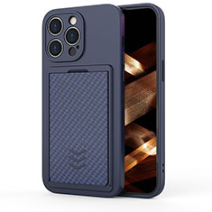 Coque Silicone Housse Etui Gel KC2 pour Apple iPhone 15 Pro Max Bleu