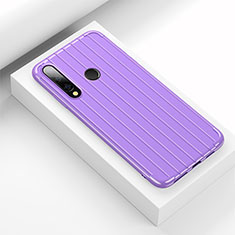 Coque Silicone Housse Etui Gel Line C01 pour Huawei Honor 20 Lite Violet