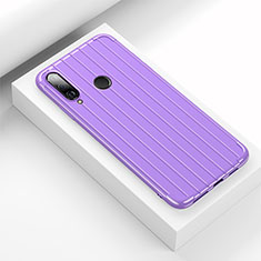 Coque Silicone Housse Etui Gel Line C01 pour Huawei P30 Lite XL Violet