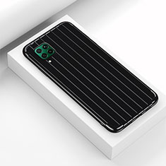 Coque Silicone Housse Etui Gel Line C01 pour Huawei P40 Lite Noir