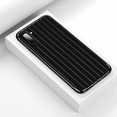 Coque Silicone Housse Etui Gel Line C01 pour Samsung Galaxy Note 10 Noir