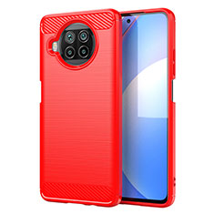 Coque Silicone Housse Etui Gel Line C01 pour Xiaomi Mi 10i 5G Rouge