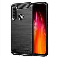 Coque Silicone Housse Etui Gel Line C01 pour Xiaomi Redmi Note 8 (2021) Noir