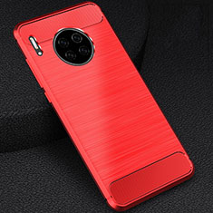 Coque Silicone Housse Etui Gel Line C02 pour Huawei Mate 30 Pro Rouge