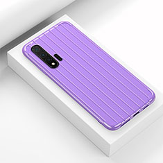Coque Silicone Housse Etui Gel Line C02 pour Huawei Nova 6 5G Violet