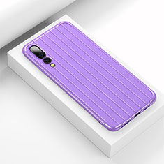 Coque Silicone Housse Etui Gel Line C02 pour Huawei P20 Pro Violet
