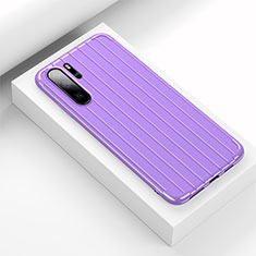 Coque Silicone Housse Etui Gel Line C02 pour Huawei P30 Pro New Edition Violet