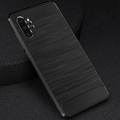 Coque Silicone Housse Etui Gel Line C02 pour Samsung Galaxy Note 10 Plus Noir