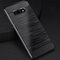 Coque Silicone Housse Etui Gel Line C02 pour Samsung Galaxy S10e Noir