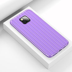 Coque Silicone Housse Etui Gel Line C03 pour Huawei Mate 20 Pro Violet