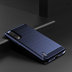 Coque Silicone Housse Etui Gel Line C08 pour Xiaomi Mi A3 Bleu