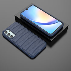 Coque Silicone Housse Etui Gel Line KC2 pour Samsung Galaxy A34 5G Bleu