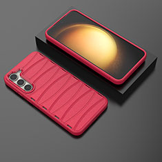 Coque Silicone Housse Etui Gel Line KC2 pour Samsung Galaxy S22 5G Rouge