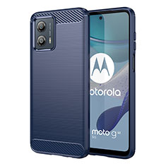 Coque Silicone Housse Etui Gel Line MF1 pour Motorola Moto G53y 5G Bleu