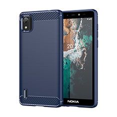 Coque Silicone Housse Etui Gel Line MF1 pour Nokia C2 2nd Edition Bleu
