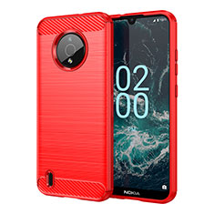 Coque Silicone Housse Etui Gel Line MF1 pour Nokia C200 Rouge